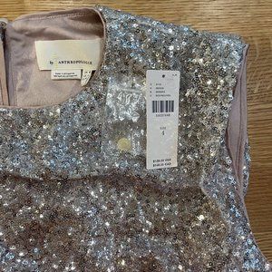 Anthropologie Fatima Sequin Top NWT 4 Ombre Pink